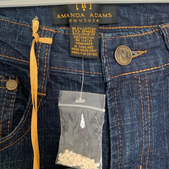 Vintage Jeans Lace Embellished with beads - Picture 3 of 12